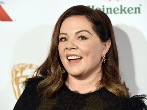 Actress Melissa McCarthy poses at the 2019 BAFTA Tea Party at the Four Seasons Hotel, Saturday, Jan. 5, 2019, in Los Angeles.