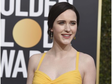 Rachel Brosnahan arrives at the 76th annual Golden Globe Awards at the Beverly Hilton Hotel on Sunday, Jan. 6, 2019, in Beverly Hills, Calif.