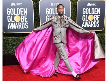 Best Performance by an Actor in a Television Series  Drama for "Pose" nominee Billy Porter arrives for the 76th annual Golden Globe Awards on January 6, 2019, at the Beverly Hilton hotel in Beverly Hills, California.