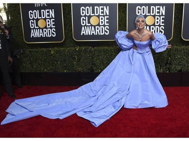 Lady Gaga arrives at the 76th annual Golden Globe Awards at the Beverly Hilton Hotel on Sunday, Jan. 6, 2019, in Beverly Hills, Calif.