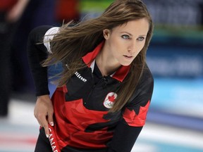 Canada's skip Rachel Homan during the women's curling match against Britain at the 2018 Winter Olympics in Gangneung, South Korea, Wednesday, Feb. 21, 2018.