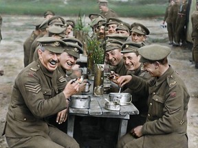 This image released by Warner Bros. Entertainment shows a scene from the WWI documentary "They Shall Not Grow Old," directed by Peter Jackson.  (Warner Bros. Entertainment via AP)