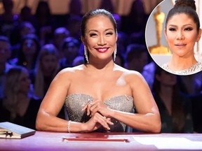 Carrie Ann Inaba replaces Julie Chen, inset, on "The Talk." (Getty Images file photos)