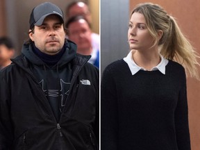 Danny Arsenault (L) is  accused of criminal harassment of Charlotte Bouchard (R), sister of tennis player Eugenie Bouchard.