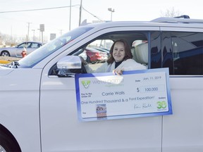 Carrie Walls won the top prize in the Virginia Lottery's special drawing.  (Virginia Lottery photo)