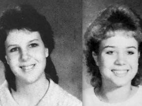 Sabrina Long, left, and Melinda McSwain from their high school yearbook. McSwain is charged with kidnapping and murder in Longs disappearance.