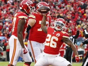 With running backs Spencer Ware and Damien Williams (right) replacing Kareem Hunt, coach Andy Reid’s Kansas City Chiefs still managed to average 32 points a game. (AP)
