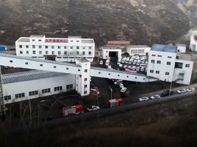 At least 19 people were killed after a coal mine collapse in northern China. (CGTN/Twitter)