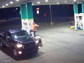 Police in South Carolina posted photos from surveillance video on Facebook of a man they accuse of doing The Karate Kid pose before stealing a purse at a gas station.