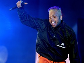 Chris Brown performs onstage during "We Can Survive, A Radio.com Event" at The Hollywood Bowl on Oct. 20, 2018 in Los Angeles, Calif.  (Kevin Winter/Getty Images for Radio.com)