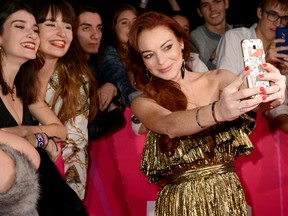 Lindsay Lohan attends the MTV EMAs 2018 at the Bilbao Exhibition Centre on Nov. 4, 2018 in Bilbao, Spain. (Dave J Hogan/Getty Images for MTV)