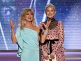 Actors Goldie Hawn (L) and Kate Hudson onstage during the 24th Annual Screen Actors Guild Awards at The Shrine Auditorium on January 21, 2018 in Los Angeles, California. (Kevork Djansezian/Getty Images)