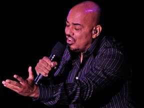 In this April 22, 2008, file photo, James Ingram performs at the ASCAP musical tribute which honoured Quincy Jones with the ASCAP Pied Piper Award, in New York.