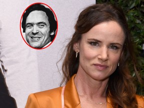 Juliette Lewis thinks it's disgusting that some women are lusting after serial killer Ted Bundy, inset, following the release of a new Netflix docu-series. (Presley Ann/Getty Images for ELLE Magazine and AP file photos)