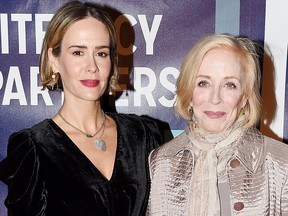 Sarah Paulson and Holland Taylor attend the 2018 Literacy Partners Gala at Cipriani Wall Street on March 14, 2018 in New York City. (Nicholas Hunt/Getty Images)