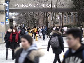 A general view of the Ryerson University campus in Toronto, is seen on Jan. 17, 2019. (THE CANADIAN PRESS/Chris Young)