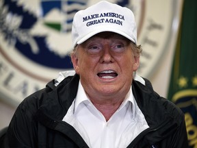 President Donald Trump speaks at a roundtable on immigration and border security at U.S. Border Patrol McAllen Station, during a visit to the southern border, Thursday, Jan. 10, 2019, in McAllen, Texas. (AP Photo/ Evan Vucci)
