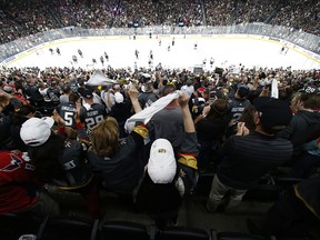 The Sullivan family of Calgary has been banned from buying future season tickets for the Las Vegas Golden Knights after the team said she bought the tickets 'primarily for the purpose of selling tickets on the secondary market.' Cheryl Sullivan said the family lives in Calgary but owns property in Las Vegas, attending about half of the team's regular season games.(Provided / Cheryl Sullivan)
