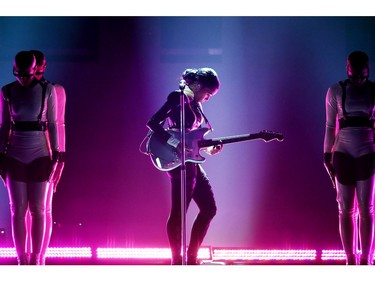 LOS ANGELES, CA - FEBRUARY 10:  Janelle Monae performs onstage during the 61st Annual GRAMMY Awards at Staples Center on February 10, 2019 in Los Angeles, California.