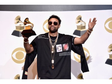 LOS ANGELES, CA - FEBRUARY 10:  Shaggy poses in the press room after winning the award for Best Reggae Album during the 61st Annual GRAMMY Awards at Staples Center on February 10, 2019 in Los Angeles, California.