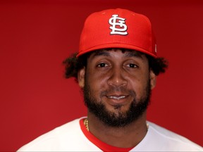 St. Louis Cardinals Jose Martinez poses for a photo during photo days at Roger Dean Stadium on Feb. 21, 2019 in Jupiter, Fla. (Rob Carr/Getty Images)