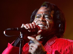 Singer James Brown performs on stage at the Miller Rock Thru Time Celebrating 50 Years of Rock Concert at Roseland September 17, 2004 in New York City.