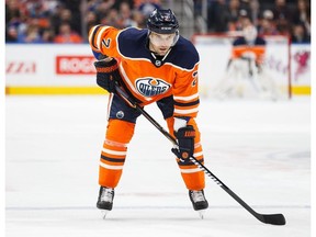 Andrej Sekera of the Edmonton Oilers skates against the St. Louis Blues at Rogers Place on Dec. 21, 2017.