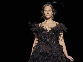Christy Turlington Burns walks the runway in Marc Jacobs collection during Fashion Week in New York, Wednesday, Feb. 13, 2019. (AP Photo/Andres Kudacki)