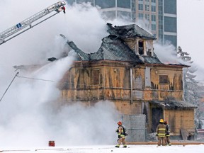 Enoch House in Calgary's Victoria Park went up in flames on Saturday, Feb. 2, 2019. (Gavin Young / Postmedia)