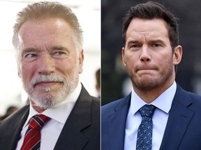 Arnold Schwarzenegger, left, and Chris Pratt. (Getty Images file phots)