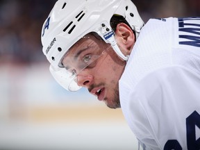 Maple Leafs centre Auston Matthews has yet to record a point in five career games against the St. Louis Blues. (Christian Petersen/Getty Images)