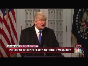 Alec Baldwin as U.S. President Donald Trump on the Feb. 16, 2019, episode of "Saturday Night Live."