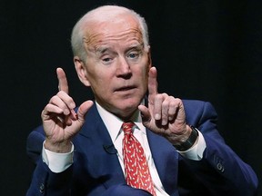 In this Dec. 13, 2018, file photo, former Vice President Joe Biden speaks at the University of Utah in Salt Lake City. Biden is strongly signaling he could soon launch a presidential campaign while still giving himself room to opt against a run. During a forum at the University of Delaware Biden School of Public Policy, Biden said "I haven't made the final decision but don't be surprised."