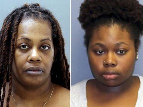 These photos provided by the Bucks County District Attorney's Office on Tuesday, Feb. 26, 2019, shows Shana Decree, left, and her teenage daughter Dominique Decree. They both face homicide charges in the deaths of five relatives, including three children, inside an apartment complex in suburban Philadelphia, according to authorities. (Bucks County District Attorney's Office via AP)