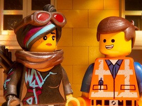 Lucy (voice of Elizabeth Banks) and Emmet (Chris Pratt) face alien invaders in "The Lego Movie 2: The Second Part." (Warner Bros. Pictures)