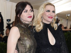 Frances Bean Cobain and Courtney Love arrive for the Costume Institute Benefit at the Metropolitan Museum of Art in New York on May 1, 2017.