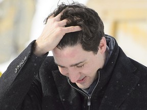 Prime Minister Justin Trudeau visits a construction site in Sudbury, Ont., on Wednesday, Feb 13, 2019. (CANADIAN PRESS/Sean Kilpatrick)