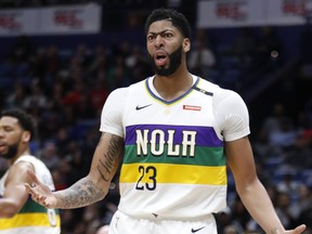 Pelicans forward Anthony Davis cleared the air with reporters in Charlotte yesterday. AP Photo/Tyler Kaufman)