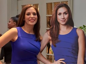 Xochytl Greer (left) has spent more than $33,000 CAD on surgery to look like Meghan Markle. (YouTube/CatersClips)