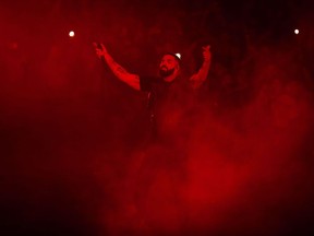 Drake performs in Toronto, Tuesday August 21, 2018.