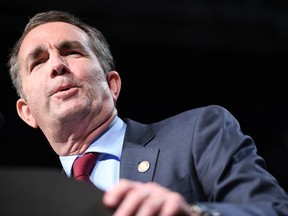 In this file photo taken on October 19, 2017, then Democratic gubernatorial candidate Ralph Northam speaks during a campaign rally in Richmond, Virginia. (JIM WATSON/AFP/Getty Images)