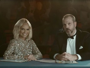 This undated image provided by Avocados From Mexico shows a scene from the company's 2019 Super Bowl NFL football spot featuring Kristin Chenoweth, left. Star power abounds in this year's Super Bowl ads. (Avocados From Mexico via AP)