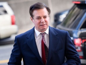Paul Manafort arrives for a hearing at U.S. District Court in Washington, D.C., on June 15, 2018.