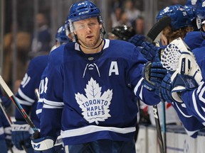 Morgan Rielly was back on the left side with Ron Hainsey against the Colorado Avalanche on Tuesday night.