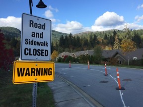 Sinkholes have opened up in and around roads and homes in the Seawatch neighbourhood in Sechelt.