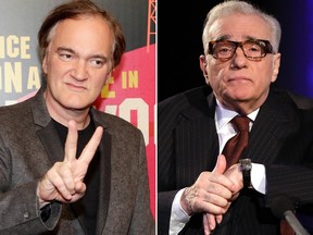 Quentin Tarantino, left, and Martin Scorsese, right, are among more than 40 filmmakers who want the Academy Awards to reverse their ceremony changes.