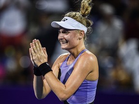 Ukraine's Dayana Yastremska celebrates after defeating Australia's Ajla Tomljanovic during the final of the WTA Thailand Open tennis tournament in Hua Hin on February 3, 2019. (Photo by Chalinee THIRASUPA / AFP)/AFP/Getty Images