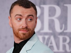 British singer-songwriter Sam Smith poses on the red carpet on arrival for the BRIT Awards 2019 in London on February 20, 2019.