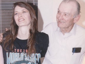 The attorney for Laurie "Bambi" Bembenek, seen here with her father in 1992, is seeking a posthumous pardon for Wisconsin’s most famous runaway fugitive who insisted until her death in 2010 that she did not kill her husband’s ex-wife.