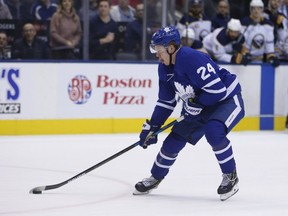 Maple Leafs forward Kasperi Kapanen hasn't been watching a lot of hockey while recovering from a concussion. (Jack Boland/Toronto Sun)